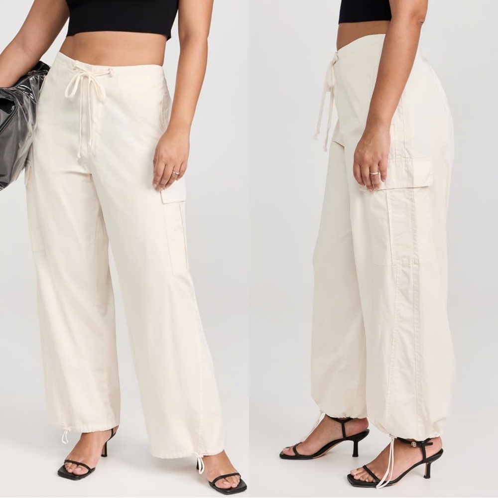 Good American Parachute Wide Leg Cargo Pants